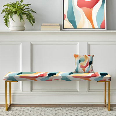 Banc abstrait tapissier doré