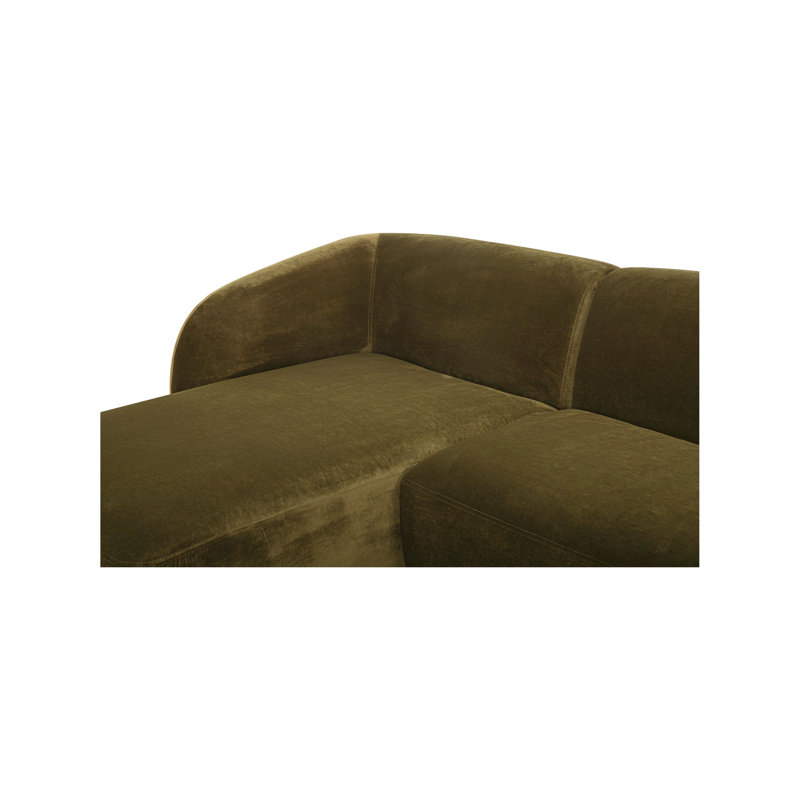 Canapé modulaire vert foncé Kristin, Orienté à droite
