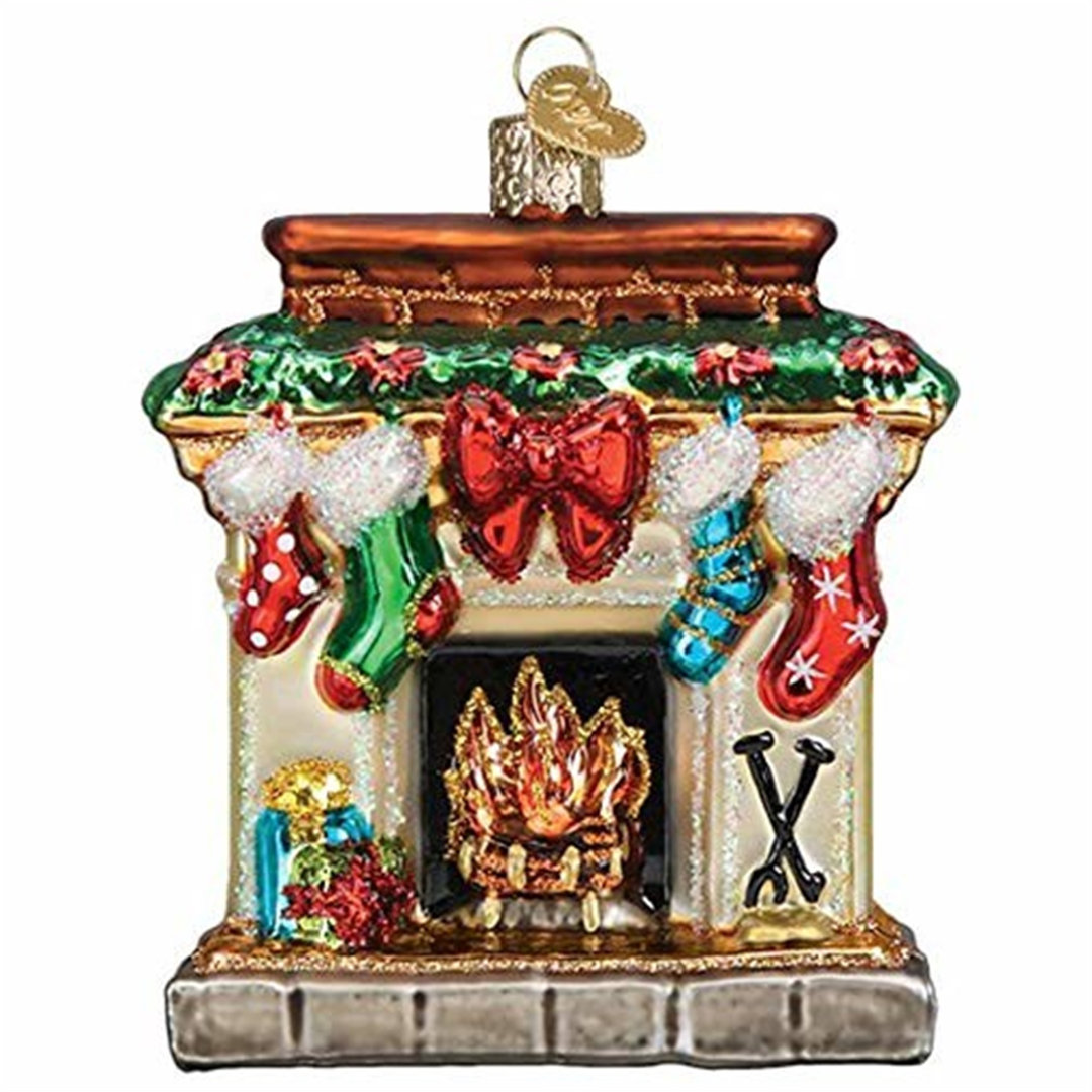 3.75'' Handmade Glass Hanging Figurine Ornament Old World Christmas