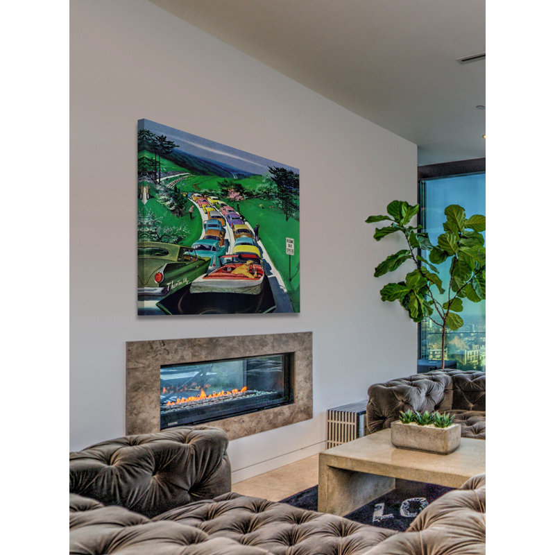 Resume Safe Speed by Thornton Utz - Wrapped Canvas Painting, 46cm H x 46cm W