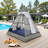 90.5" Outdoor Wicker Sunbed With Tent Curtains & Colorful Pillows - Adjustable Privacy Design, 700 Lb Capacity, Weather-resistant For Poolside, Patio & Garden-1463616662-1463616657