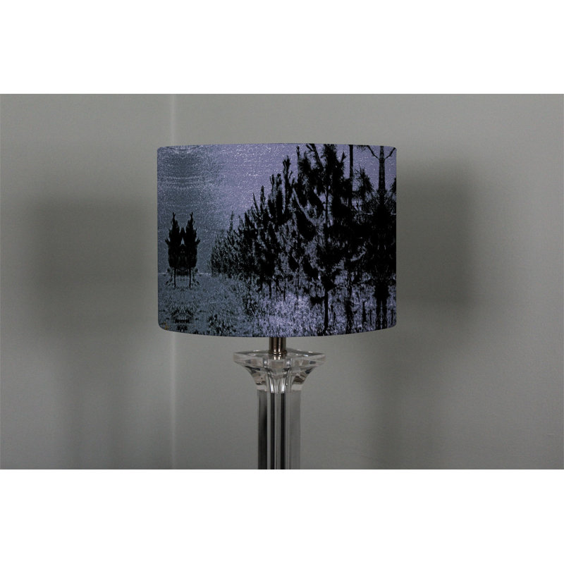 Cotton Drum Lamp Shade ( Uno ), 22cm H x 25cm W x 25cm D