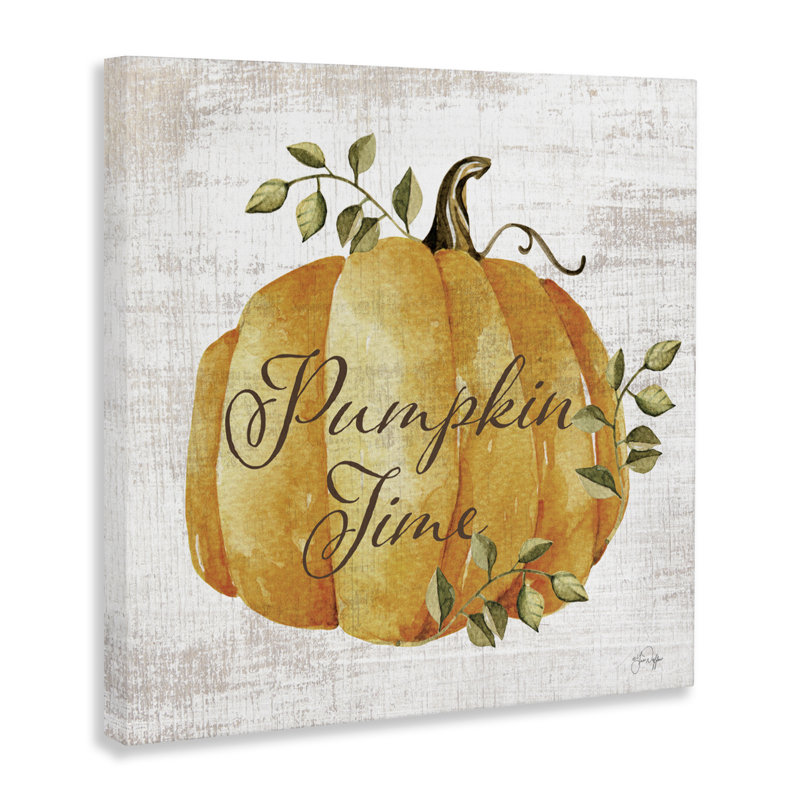 «Pumpkin Time over Rustic Canvas», design par Yass Naffas Designs, H 36 po x l 36 po