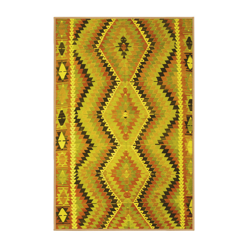Latoyra Washable Southwestern Indoor Rug, Rectangle 8' x 12'