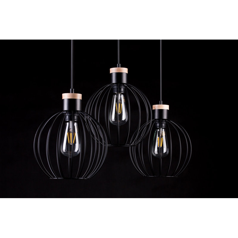 Perrytown 3 - Light Kitchen Island Pendant, Black