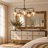 5-Light Modern Dimmable Mercury Glass Chandelier