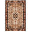 Tapis marocain brun en coton et polyester à imprimé numérique Gracianna Collection-815302754