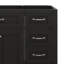 Meuble-lavabo 36 po sans lavabo, base d'armoire seulement, armoire de salle de bain avec 3 tiroirs et 2 portes, structure de meuble-lavabo en bois massif-114294681