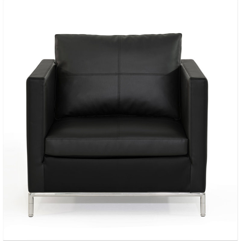 Fauteuil Istanbul, Similicuir noir