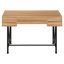 Bureau d'ordinateur personnel avec rangement, 48 po, stratifié brun, métal noir, style transitionnel, tiroirs de rangement, moderne