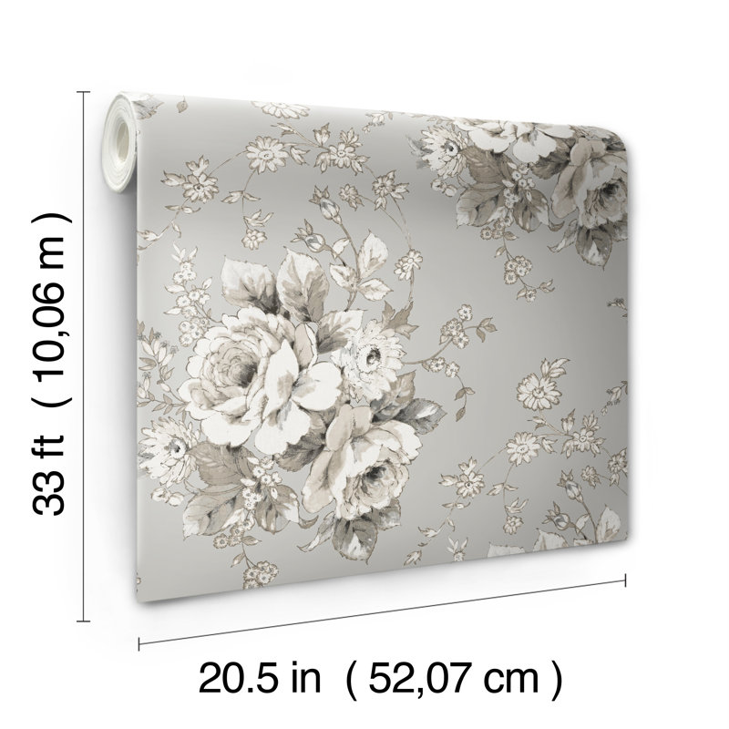 Rouleau de papier peint héritage L 2,75 pi x l 20,5 po Heritage, Taupe / lin