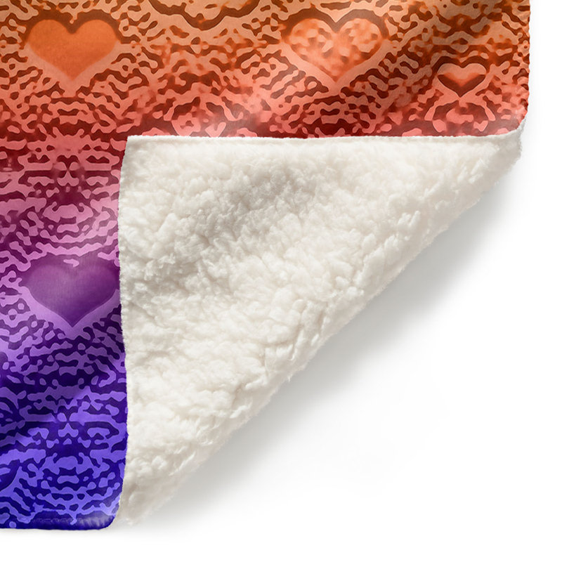  Jeté Rainbow Hearts, l 68 po x L 80 po
