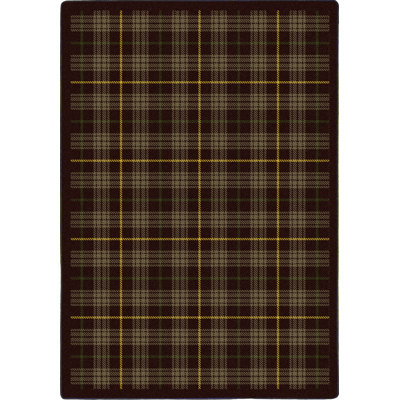 Whimsy Kaleidoscope Bit O' Scotch Area Rug in Color Bark Brown