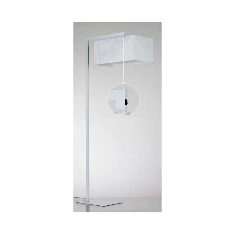 Bannock 20cm H Cotton Rectangle Lamp Shade, White