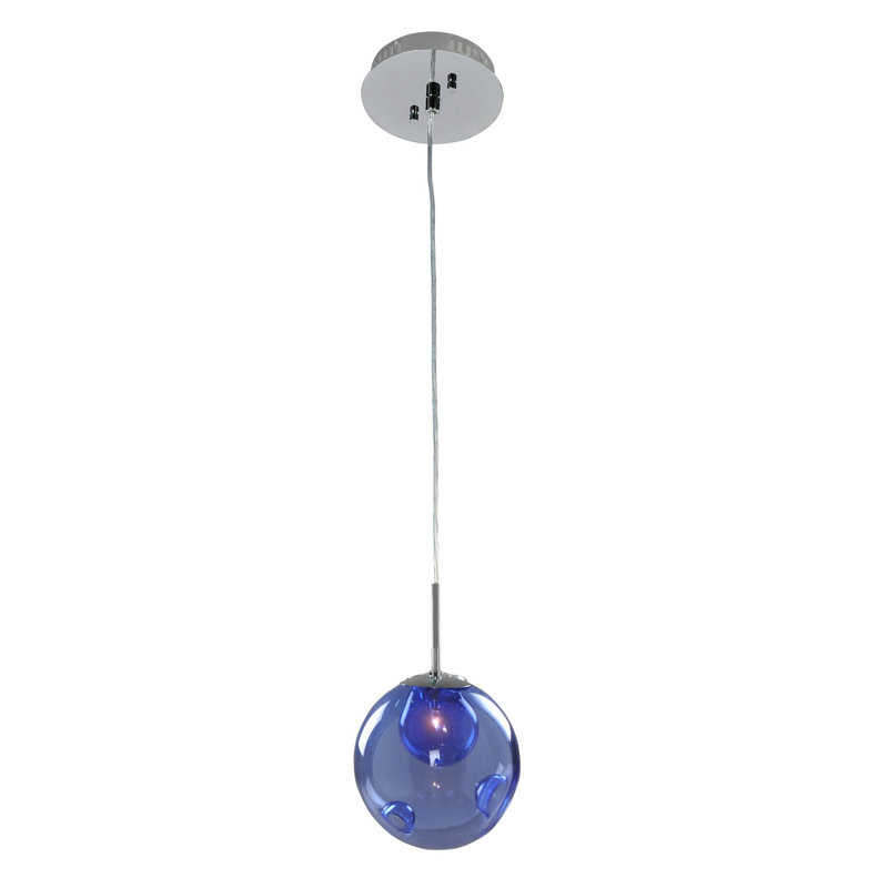 Luminaire suspendu 1 météore Kalco, Transparent