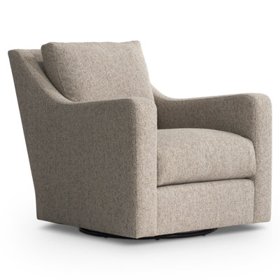 Plush Upholstered Swivel Armchair