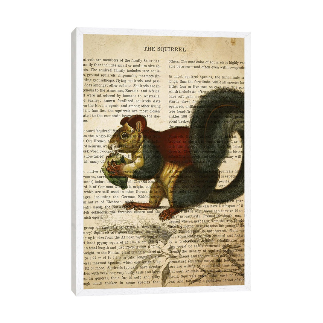 Vintage Eichhörnchen von Aged Pixel - Galerie-verpackte Leinwand Giclée auf Leinwand