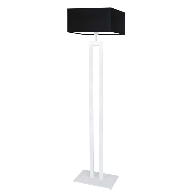 Arsh 161cm Traditional Floor Lamp, White, Black