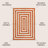 Isibeal Modern Classic Mitre Stripe Terracotta/Ivory Rug-1931684837