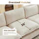 106.38” W Oversized 4-Seater Modular Sofa,L Shape