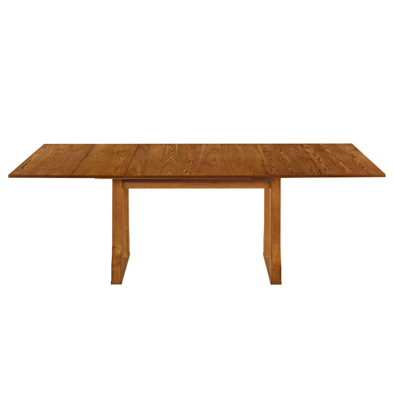 Ensemble de table de salle à manger extensible 6 pièces 82,7 pouces Modern avec 4 chaises de salle à manger rembourrées en osier et banc long
