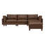 Canapé modulaire en cuir véritable 5 pièces l 126,8 po Solena-1880937023
