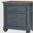 3-Drawer Nightstand, No Assembly Required, Corduroy Blue Finish