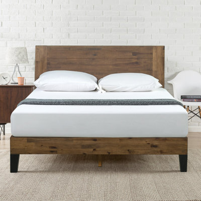 Matelas en mousse viscoélastique imprégnée de gel 10 po et lit plateforme en bois massif Marvelwood