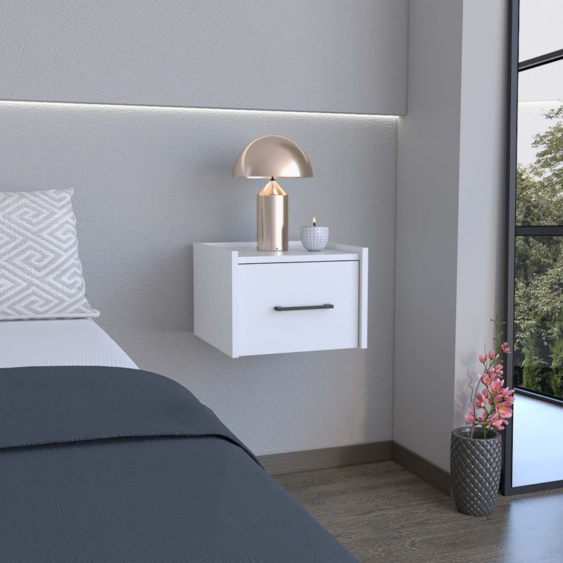 Table de chevet Abida, Blanc
