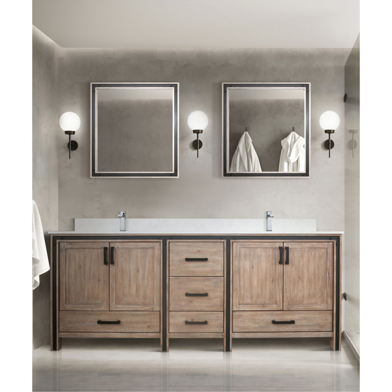 Meuble-lavabo double (armoire seulement), Barnwood, 84" W