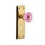 New York Plate with Decorative Keyhole and Crystal Pink Door Knob-904923543-904923562