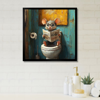 Kenshia, une jolie souris assise à la toilette II - Toile, art mural