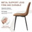 Set of 4 Modern Upholstered Dining Chairs with Metal Legs, Linen and Fabric-1447906057-1453891512-1447906100