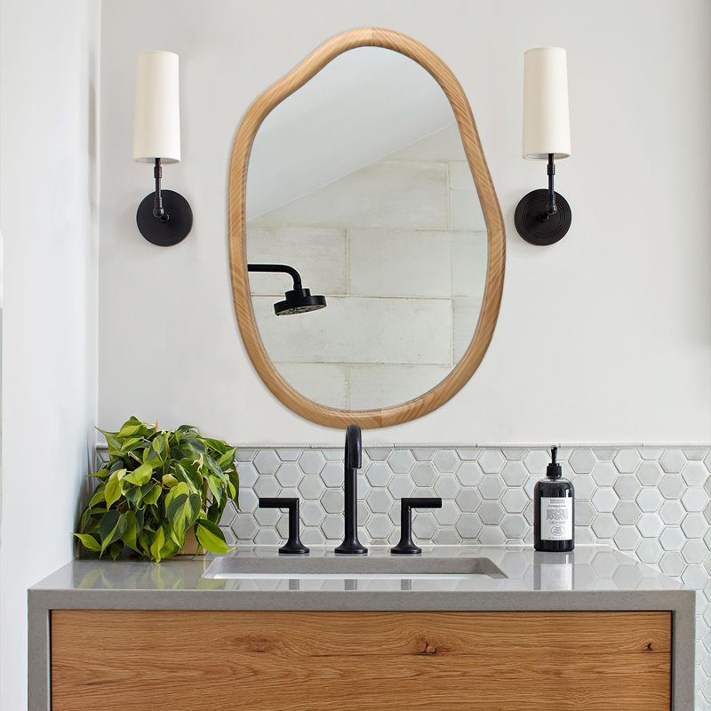 Solid Wood Irregular Mirror