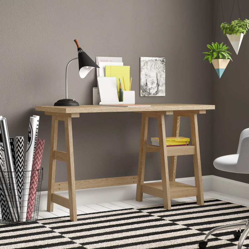 Saribek Reversible Computer Desk, Light Oak
