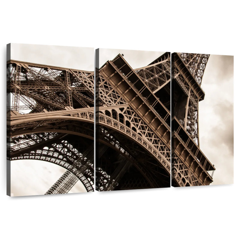Lilie Vintage Eiffel Tower, 48" H x 74" W