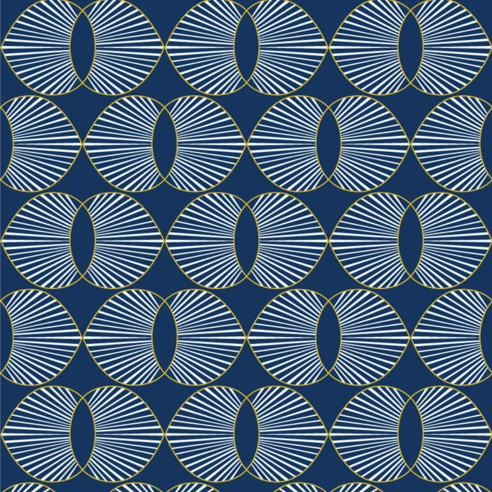 Lomé Wallpaper Roll, Marine, Peel & Stick, Self-adhesive