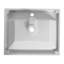 Lavabo 24 po en résine pour salle de bain, blanc brillant, présentant un lavabo d'aspect moderne et durable, élégance, durabilité et design