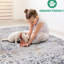 Tapis tissé 2 x 8 po / gris, teinté, sans perte de poils, décoratif pour la chambre à coucher, le salon, la collection de salle à manger / gris, teinté, convient bien à la salle à manger, à la pièce