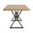 Shaun 63" Dining Table with X-Shaped Metal Legs-1980230896