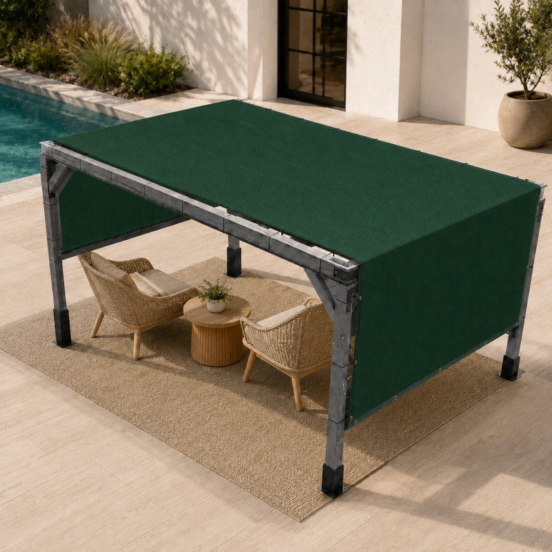 Auvent de remplacement pour abat-jour haute densité Colourtree Pergola, H 120 po x l 180 po x P 0,25 po, Green