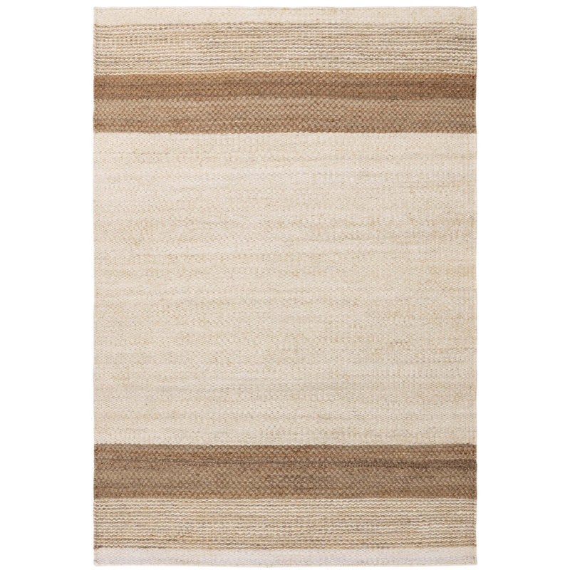 Rumill Striped Jute / Sisal Hand Woven Area Rug, Rectangle 120 x 170cm