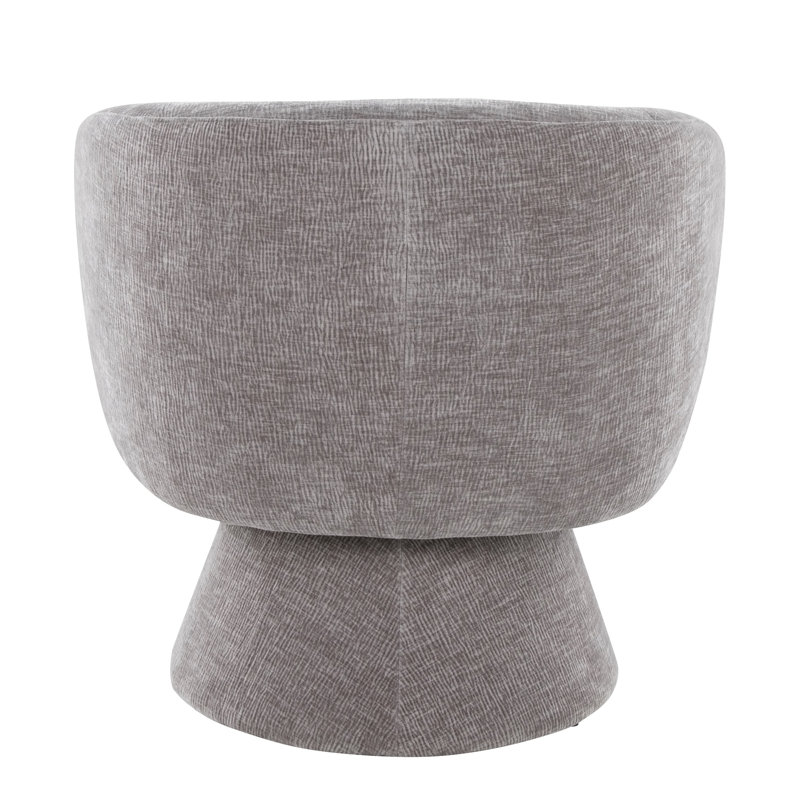 Fauteuil d'appoint pivotant en tissu, Grey, Gris