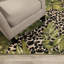 Tapis d'intérieur / extérieur en polypropylène à motif floral vert fabriqué à la machine Kenilworth-2076037121