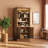 4-Tier Adjustable Bookcase with Doors & Metal Accents – Walnut Finish