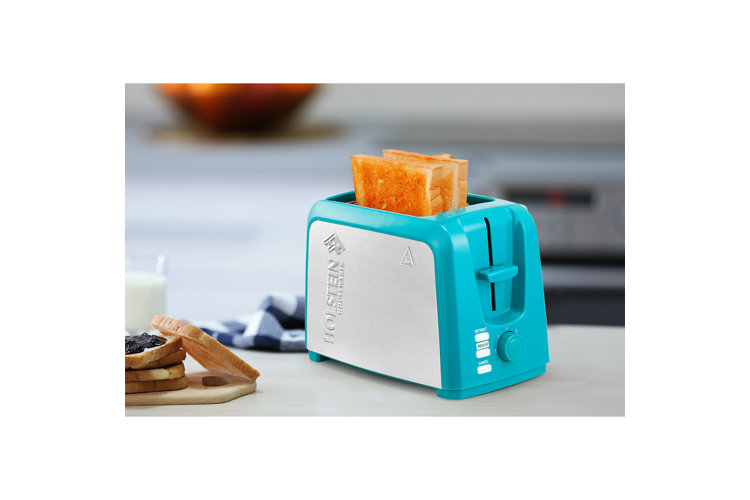 blue kitchen toaster