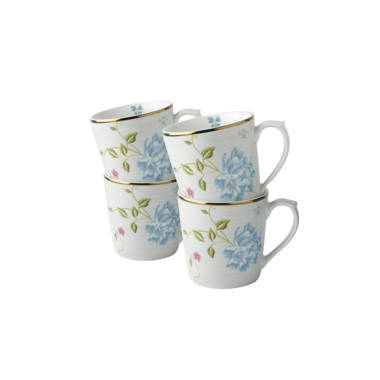 Laura Ashley Artisan Set of 2 Mugs, Service for 2 - White