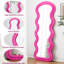 Miroir pleine grandeur en flanelle ondulée rose pour chambre à coucher et vestiaire, design artistique, miroir de plancher suspendu ou mural, doux au toucher, cadre, lit de salon