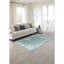 Tapis bleu / blanc en polyester touffeté à la main Alime-1371738041