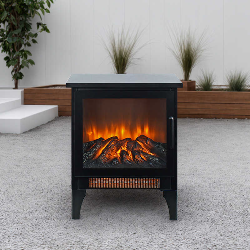 Electric Fireplace Stove Heater, Black